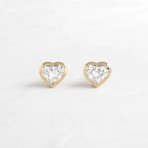Heart to Heart Bezel Studs