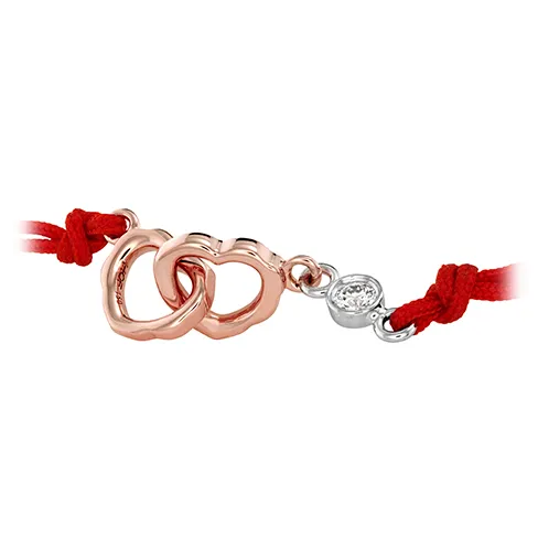 Hearts On Fire Lorelei Interlocking Heart Cord Bracelet