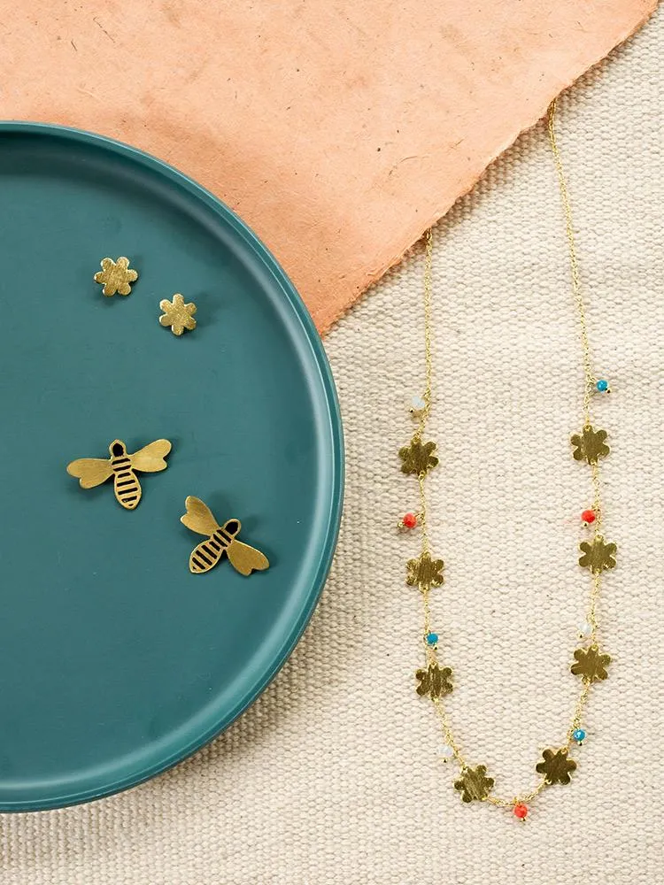 Honey Bee Studs - Gold