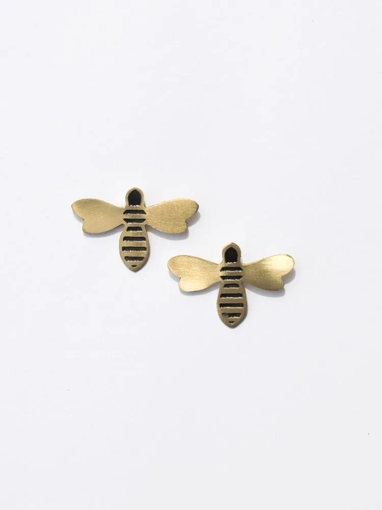Honey Bee Studs - Gold
