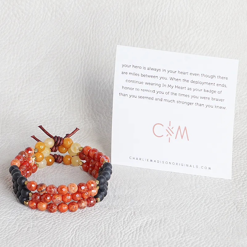 In My Heart Mini Bracelet - Marine Corps | Military Deployment Bracelet