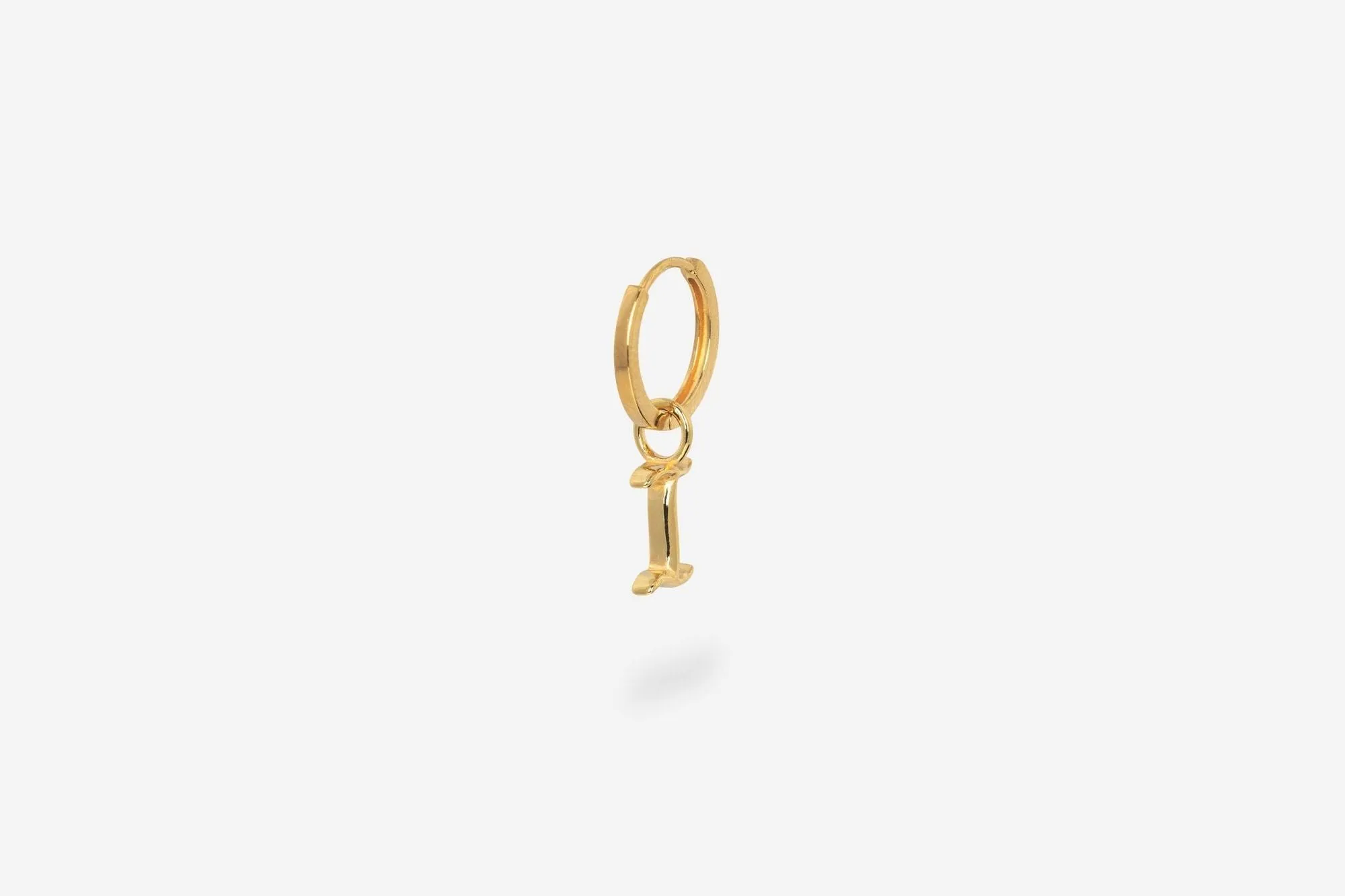 IX I Letter 22K Gold Plated Pendant