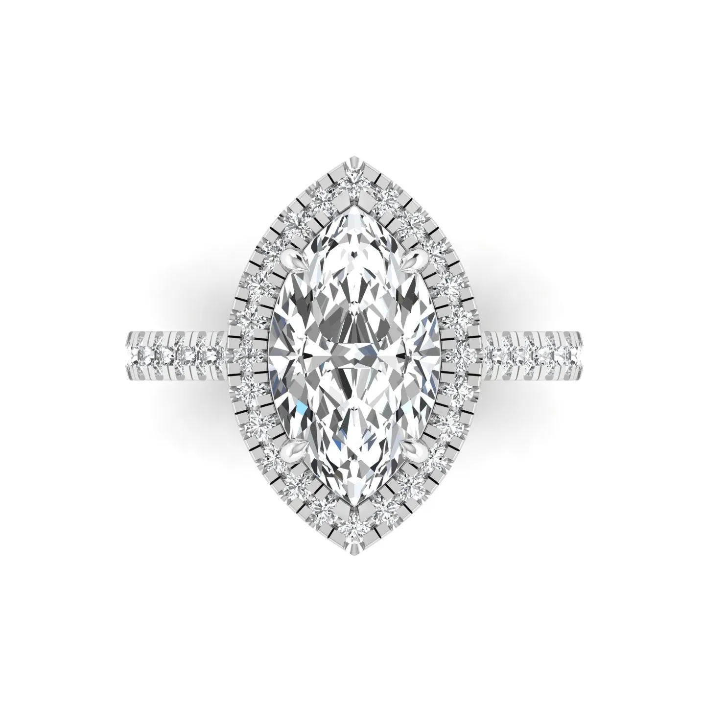 Jackie Marquise Cut Moissanite in 925 Sterling Silver