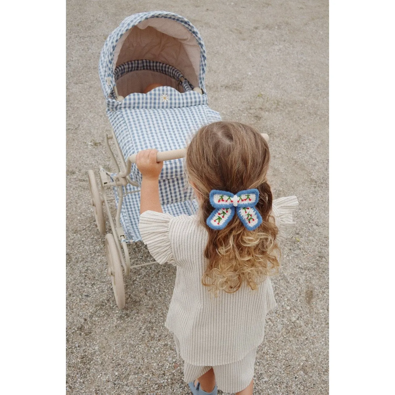 Konges Sl?jd Cherry Crochet Bow Clips Cherry
