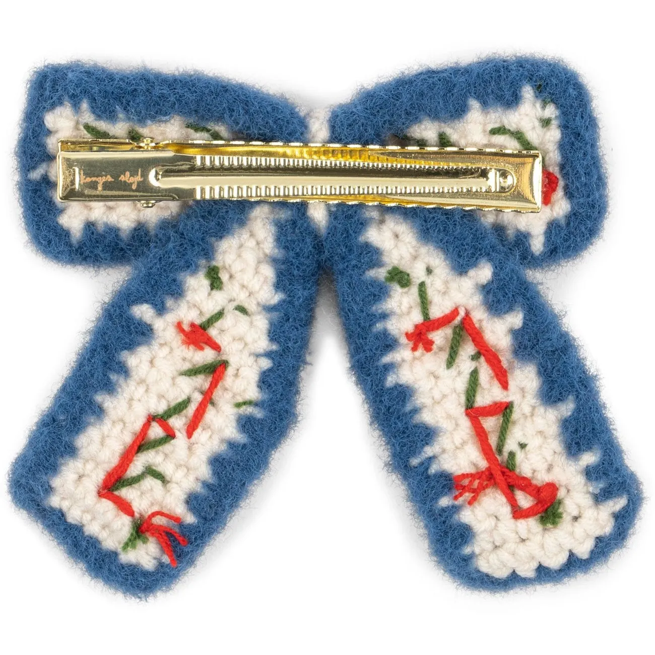 Konges Sl?jd Cherry Crochet Bow Clips Cherry