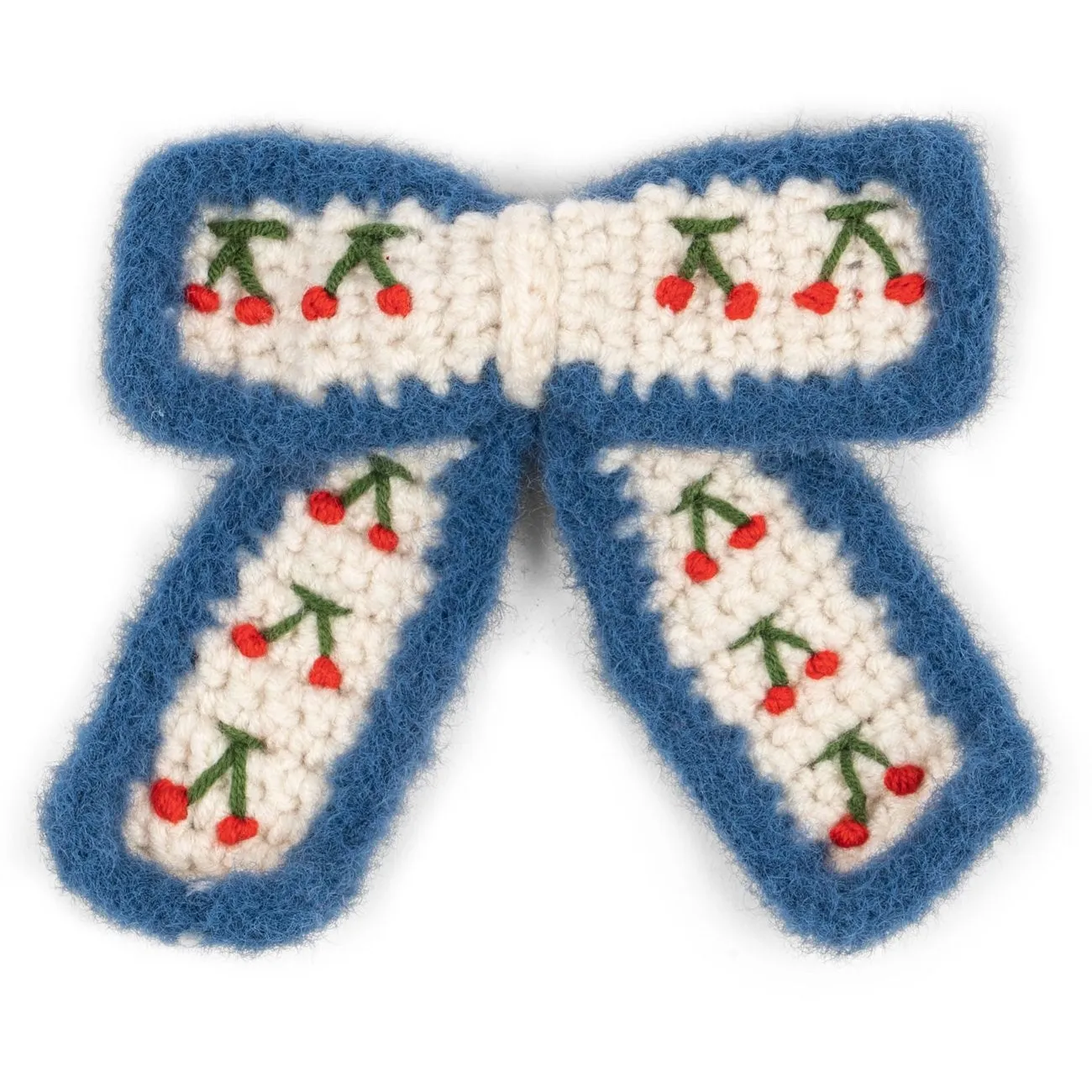 Konges Sl?jd Cherry Crochet Bow Clips Cherry