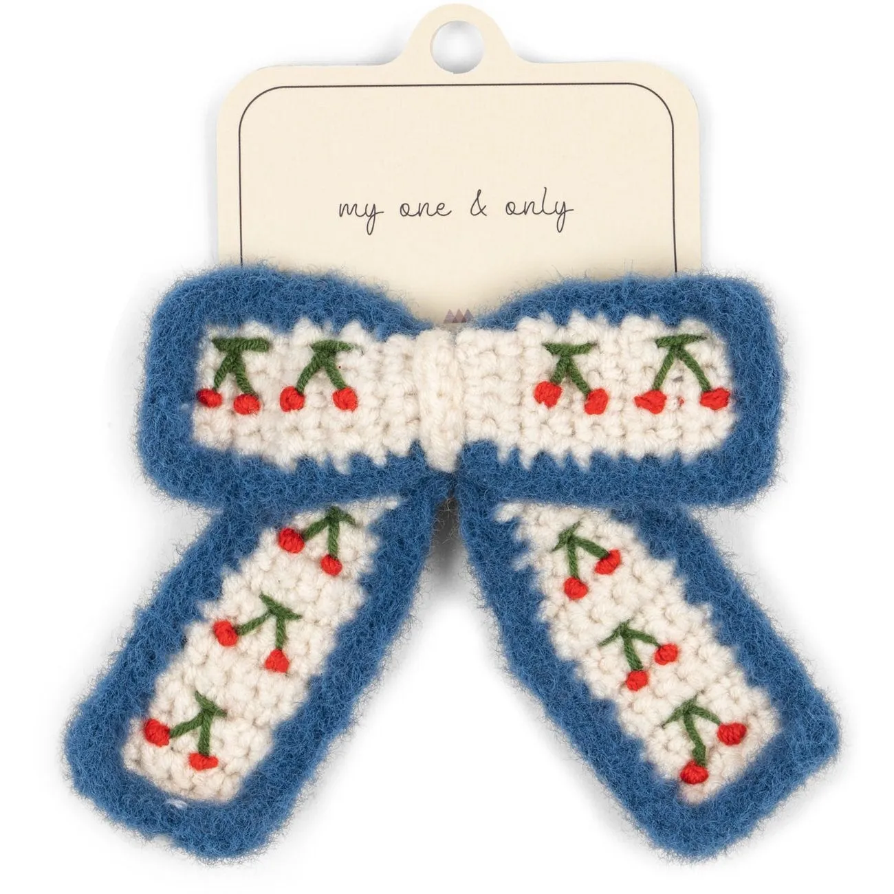 Konges Sl?jd Cherry Crochet Bow Clips Cherry