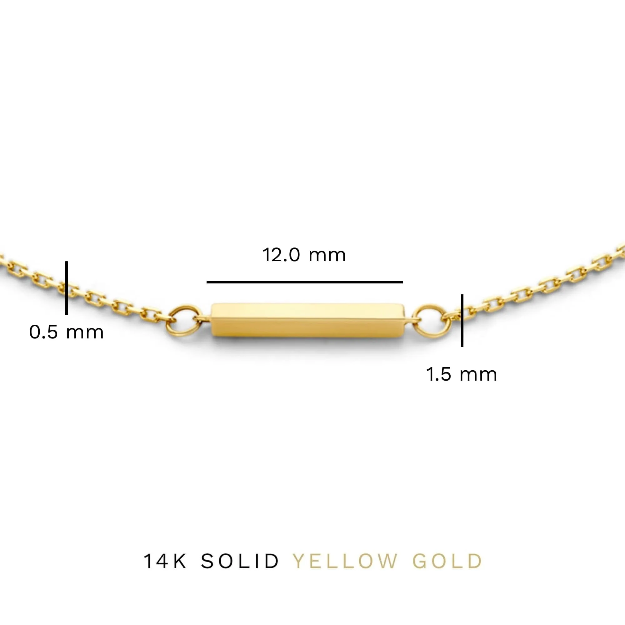 Le Marais Rosalie 14 karat gold bracelet with rod