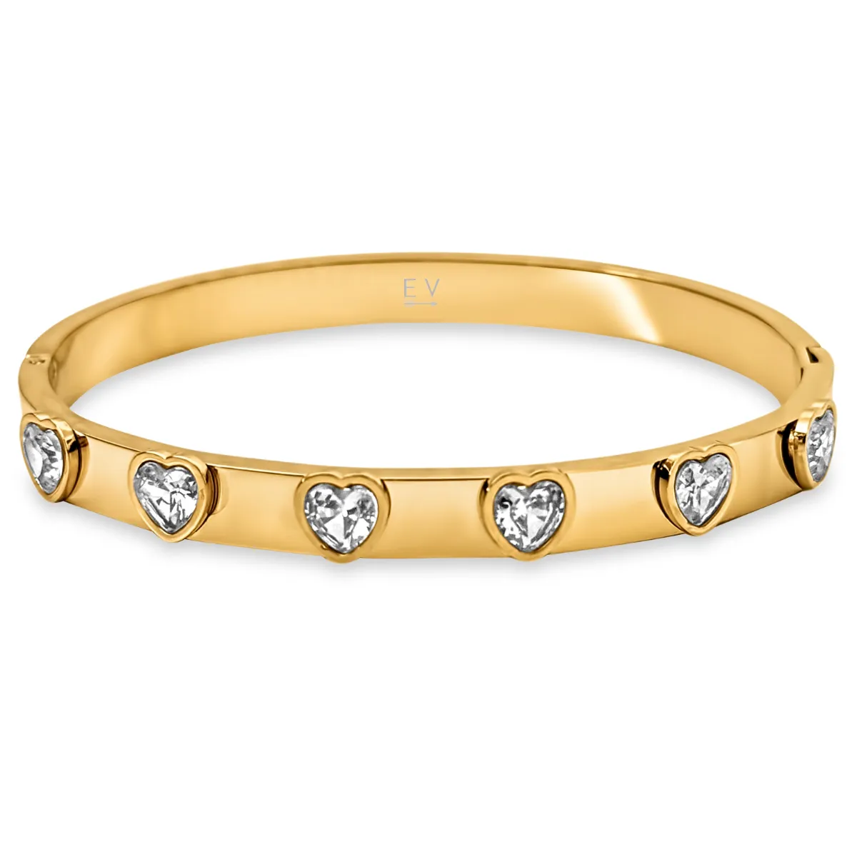 Leslie Heart Bangle Bracelet