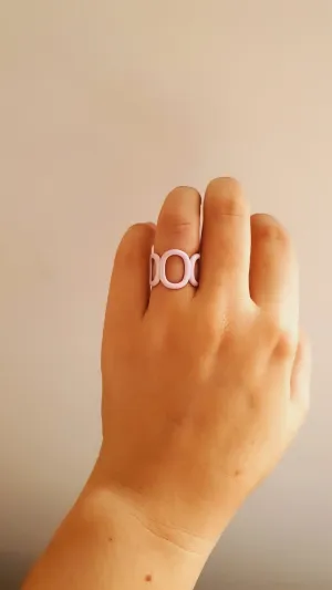 Lilac Gali Adjustable Ring in 925 Sterling Silver