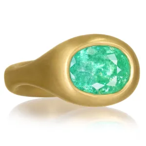 Lola Brooks 3.95 Carat Paraiba Tourmaline 22k One of a Kind Ring