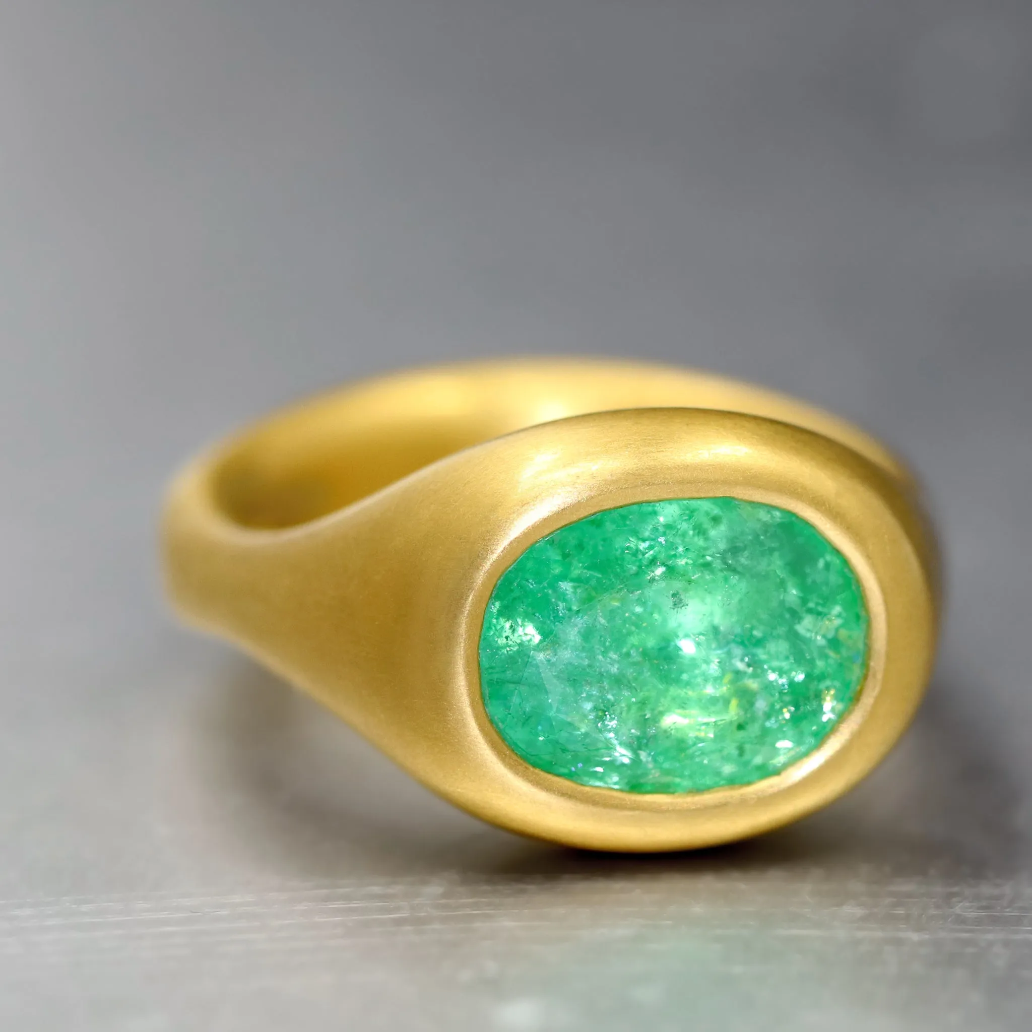 Lola Brooks 3.95 Carat Paraiba Tourmaline 22k One of a Kind Ring