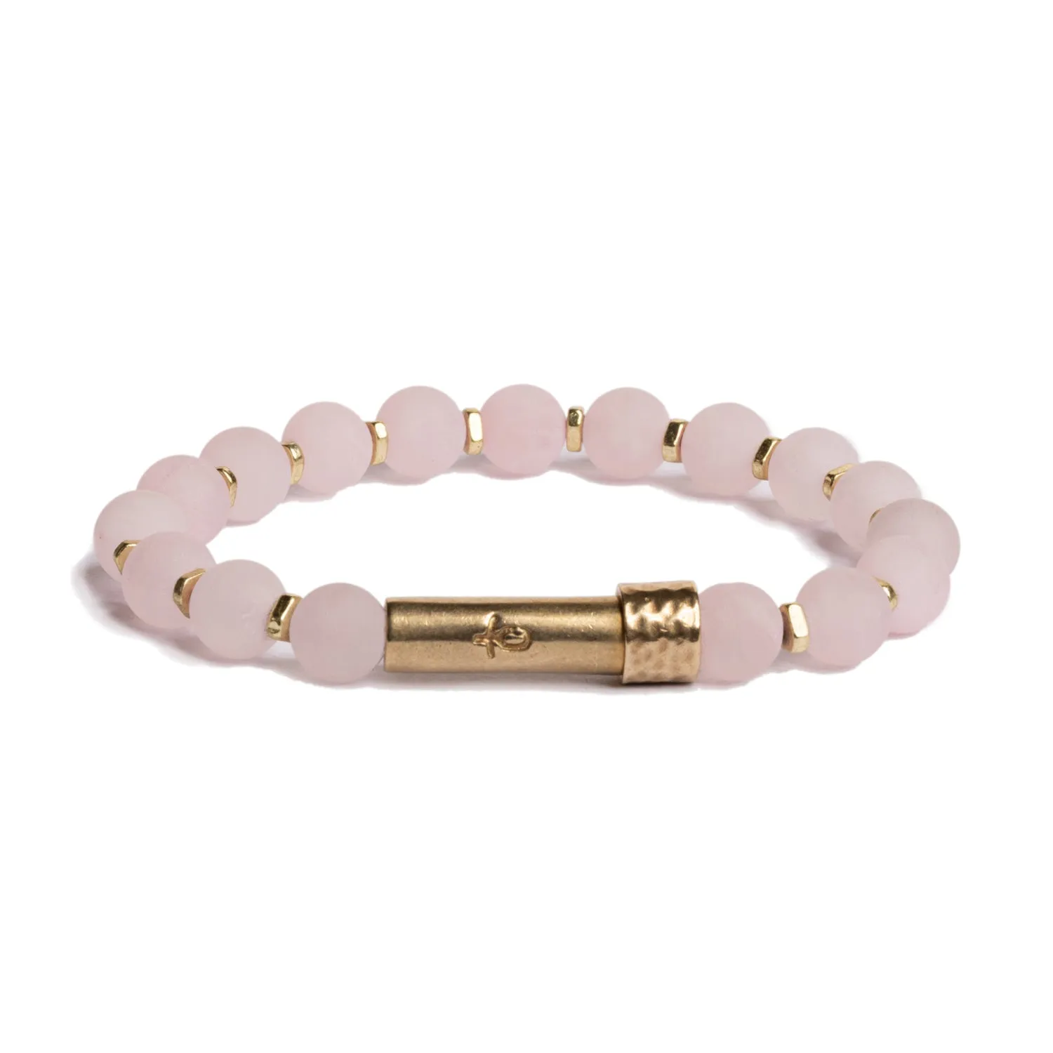 Matte Rose Quartz Shine Intention Bracelet