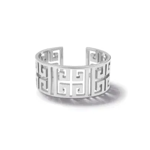 Meandros Cuff Bracelet Silver