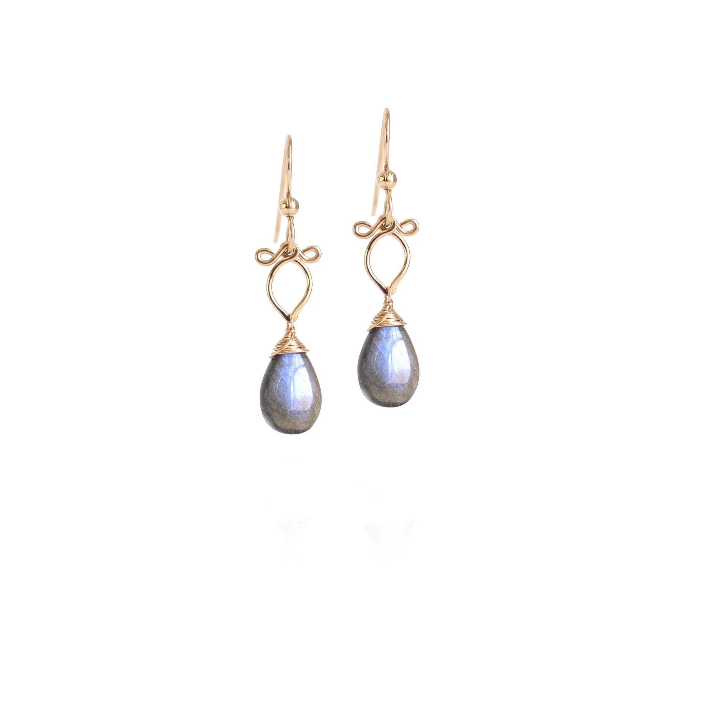 Michaela - Labradorite, 14k  Gold Filled Earrings
