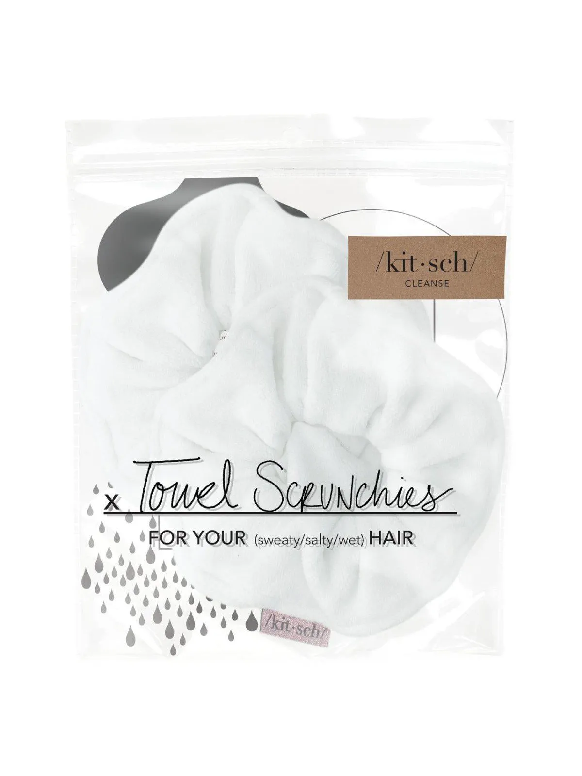 Microfiber Towel Scrunchies- White