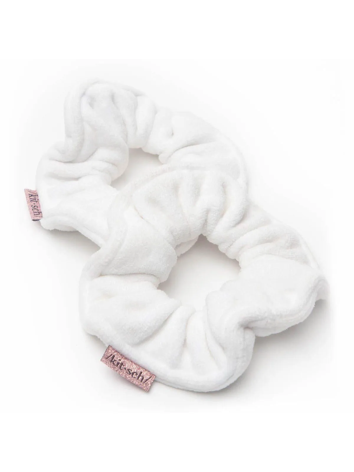 Microfiber Towel Scrunchies- White