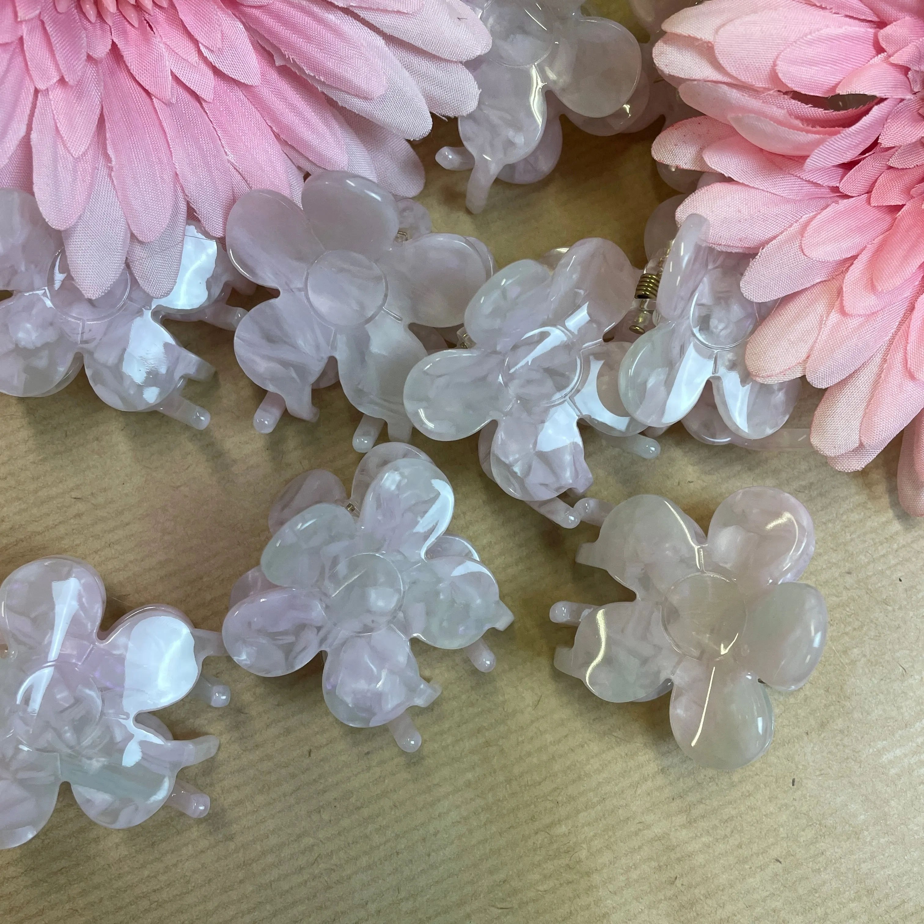 MINI FLOWER CLIPS LILAC