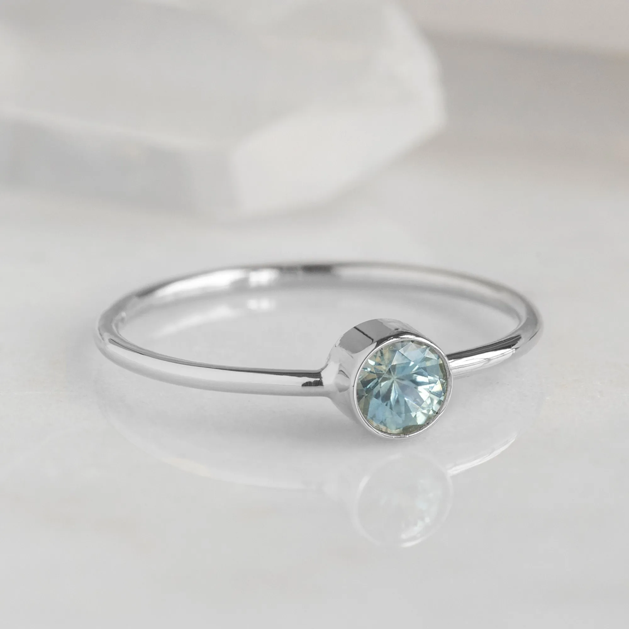 Montana Sapphire Stacking Ring | Yellow, Rose or White Gold