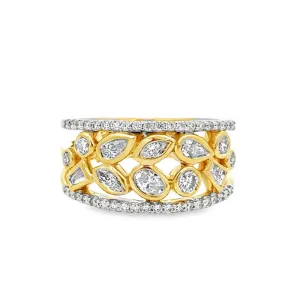 Mountz Collection 1.394CTW Mixed Cut Diamond Ring in 14K Yellow Gold