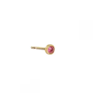 Nova Ear Stud Pink Tourmaline - 18k Gold -Sold by piece