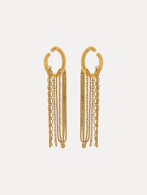 O Chain Fringe Earrings