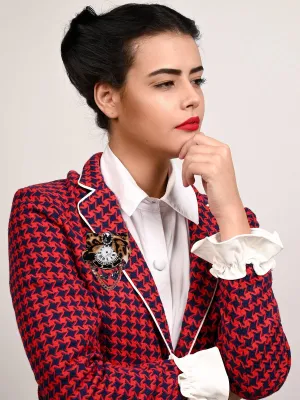 Odette Women Brown Metal Brooch