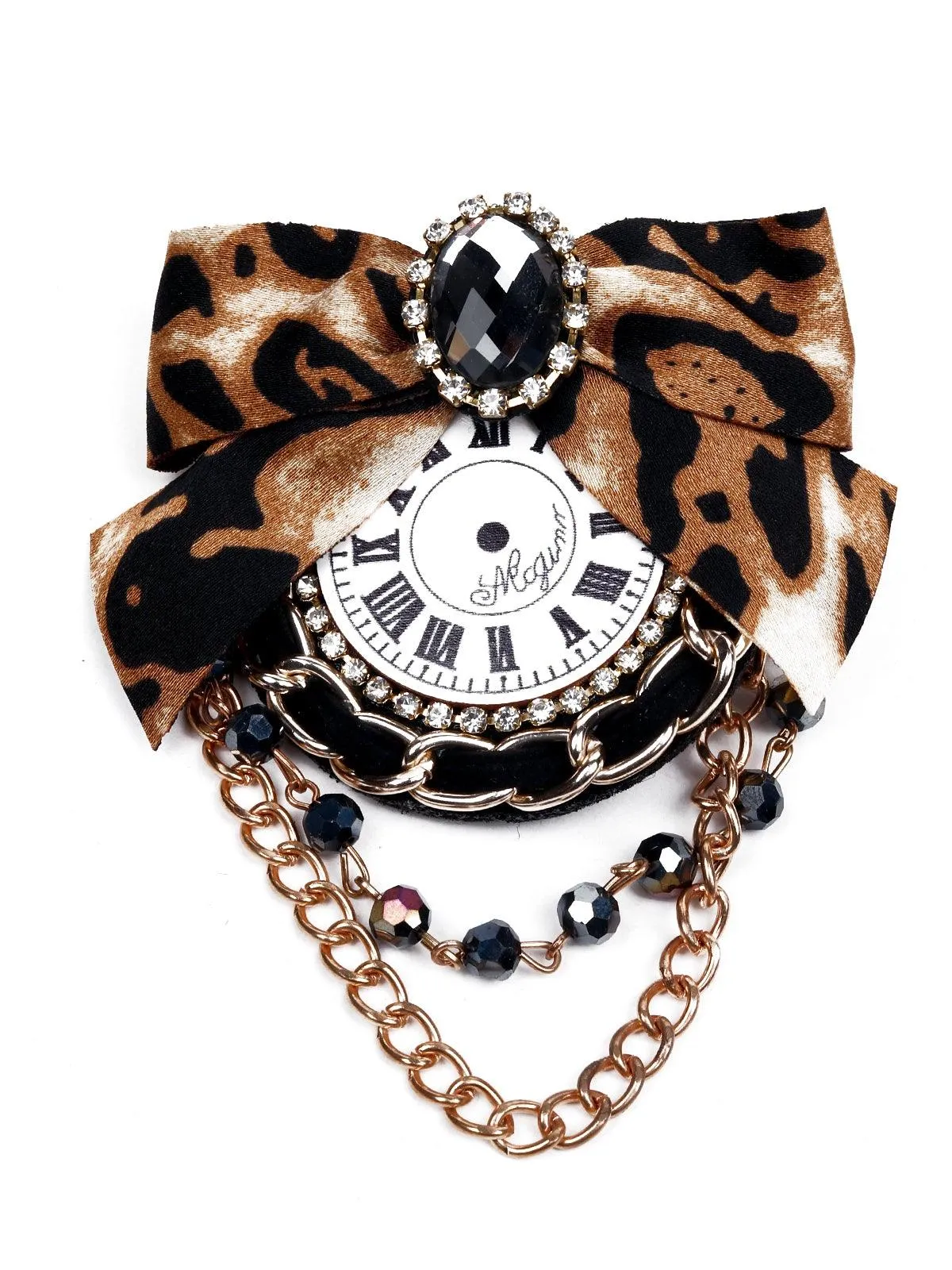 Odette Women Brown Metal Brooch
