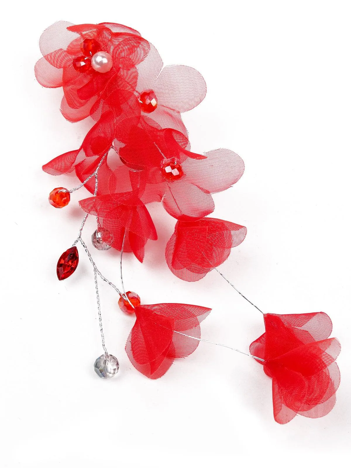 Odette Women Red High-Index Polyethylene Brooch