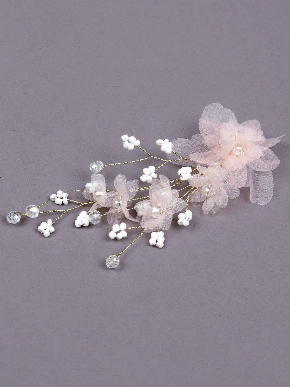 Odette Women White Fabric Brooch
