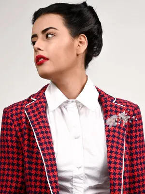 Odette Women White Fabric Brooch