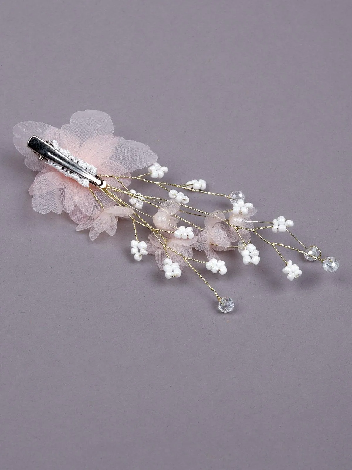 Odette Women White Fabric Brooch