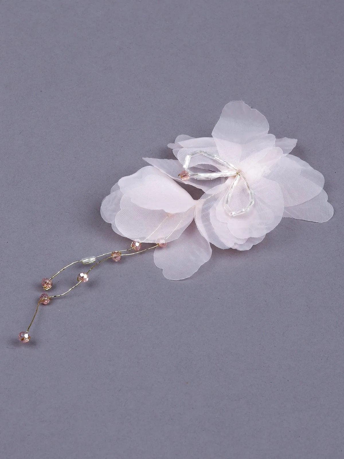 Odette Women White Fabric Gold
