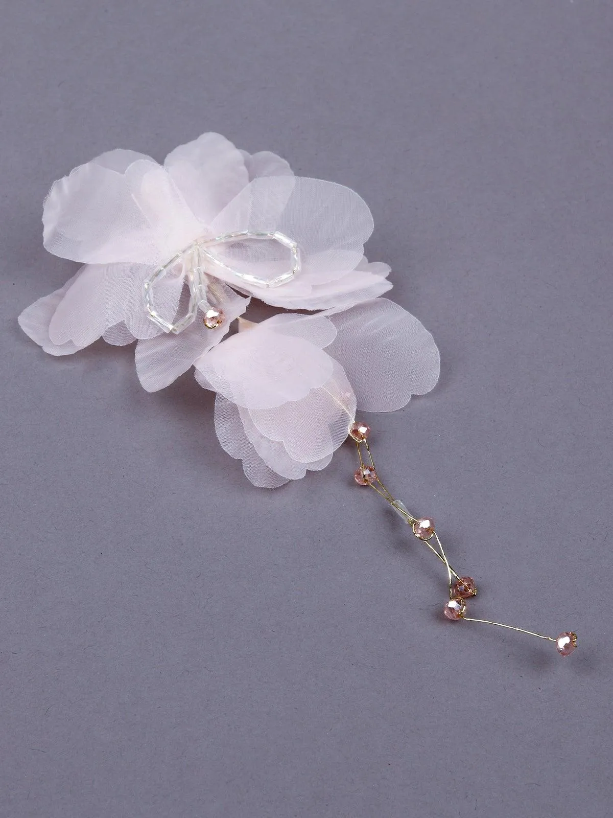 Odette Women White Fabric Gold