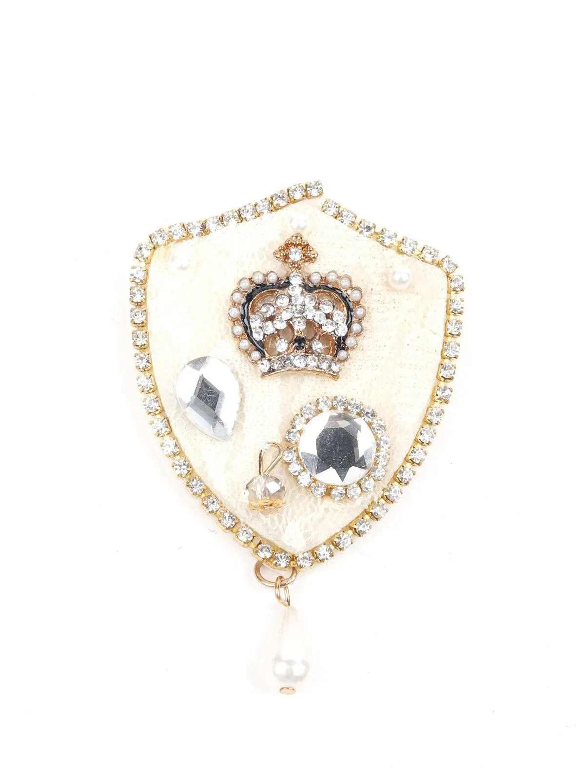 Odette Women White Metal Brooch