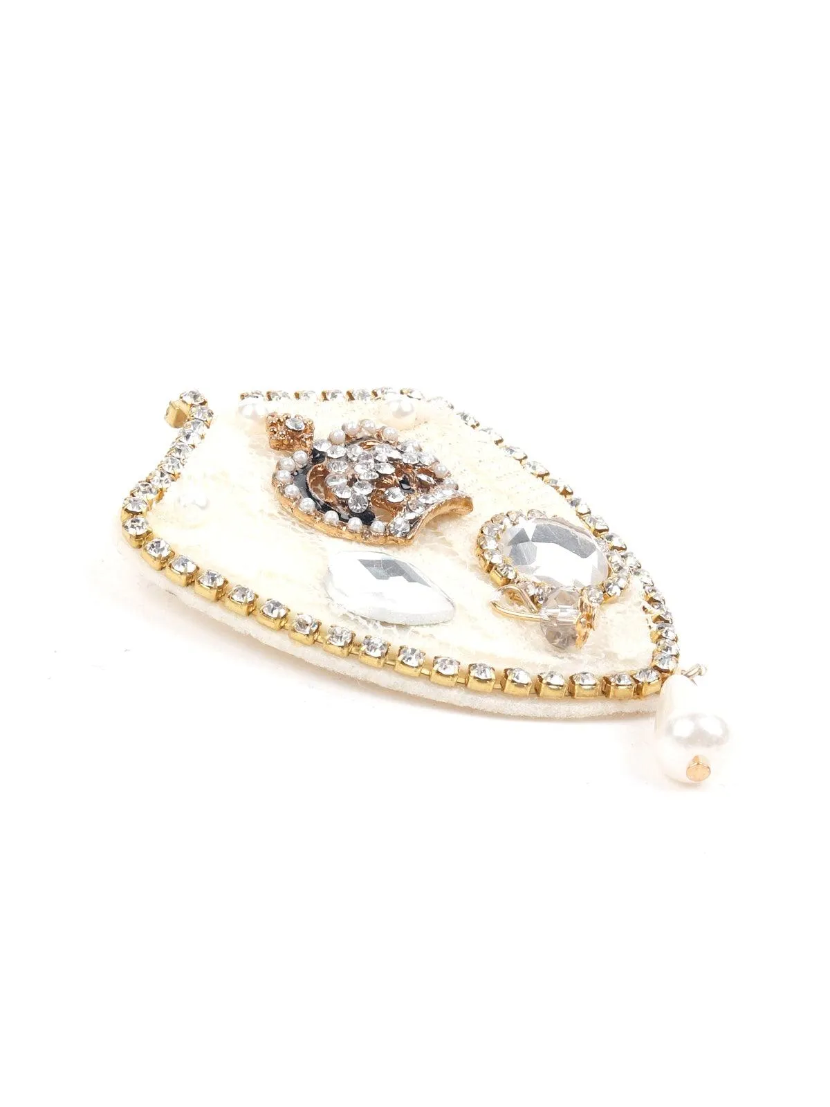 Odette Women White Metal Brooch