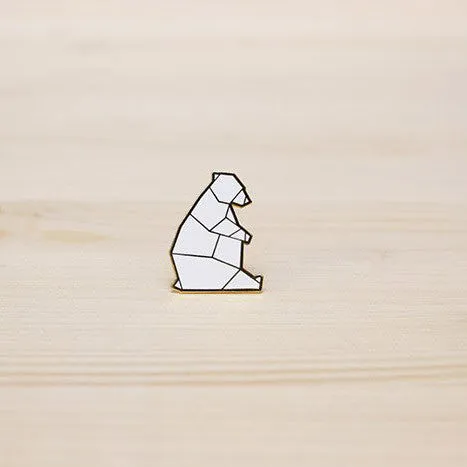 Origami Pin ?C Polar Bear