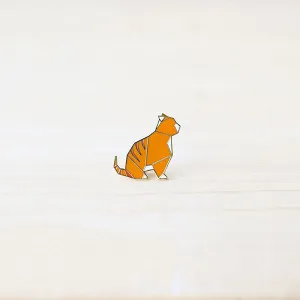 Origami Pin ?C Tabby Cat