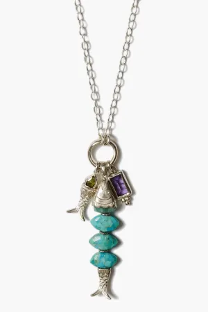 Orris Charm Necklace Turquoise