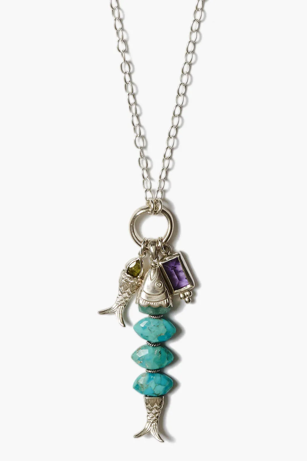 Orris Charm Necklace Turquoise
