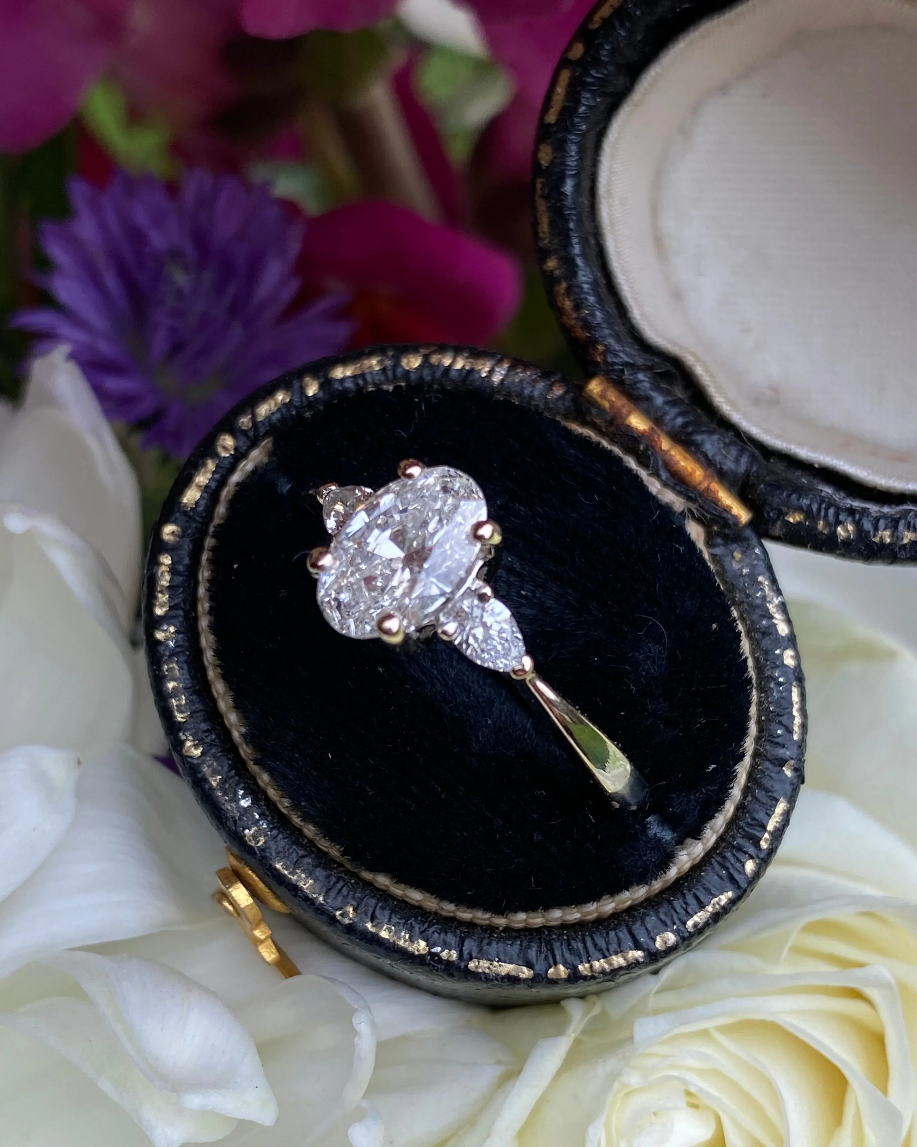 Oval Cut GIA Certified Diamond Solitaire Platinum Ring 1.22ct