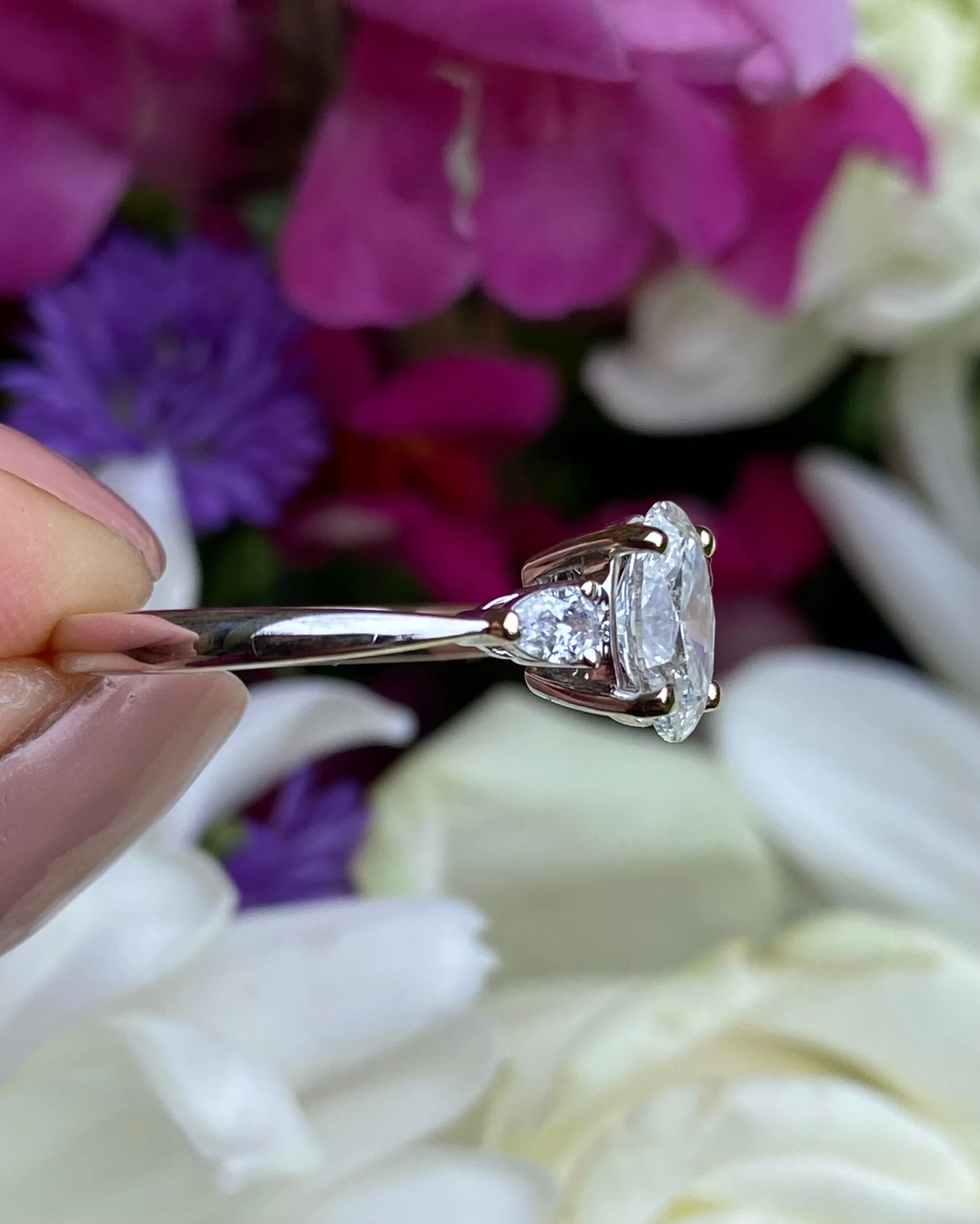 Oval Cut GIA Certified Diamond Solitaire Platinum Ring 1.22ct