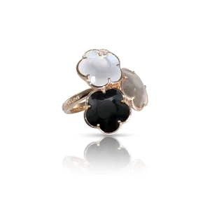 Pasquale Bruni Bouquet Lunaire 18ct Rose Gold Diamond Moon Gems Flower Ring