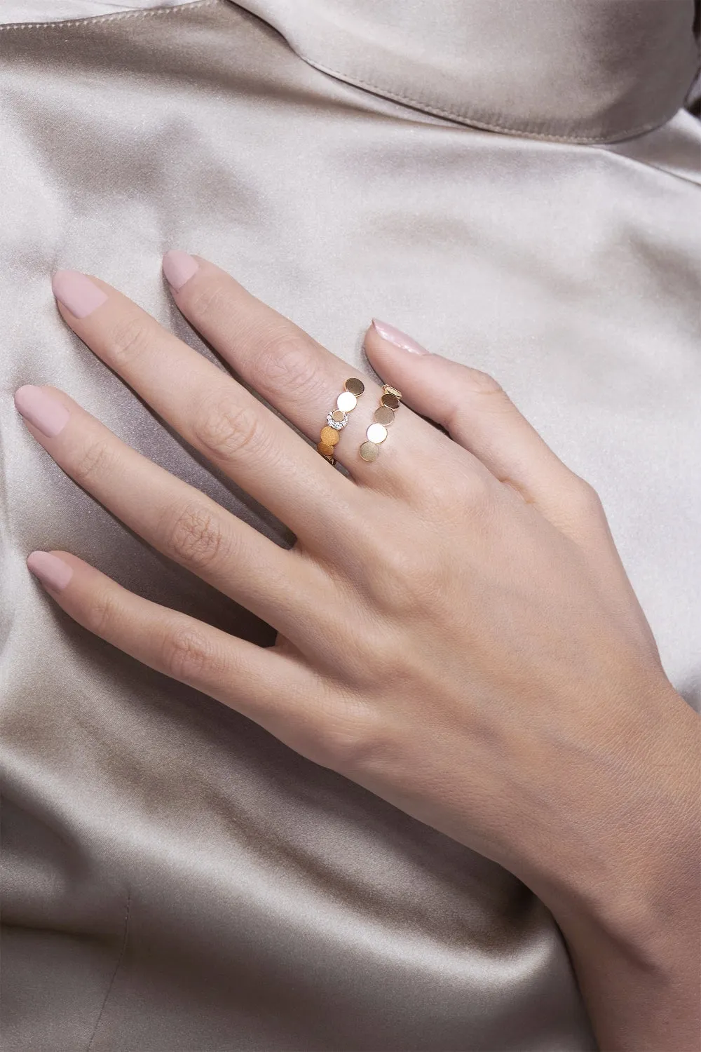 Pasquale Bruni Luce 18ct Rose Gold Diamond Crossover Ring Size Small