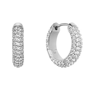 Pav?? Crystal Earrings Silver