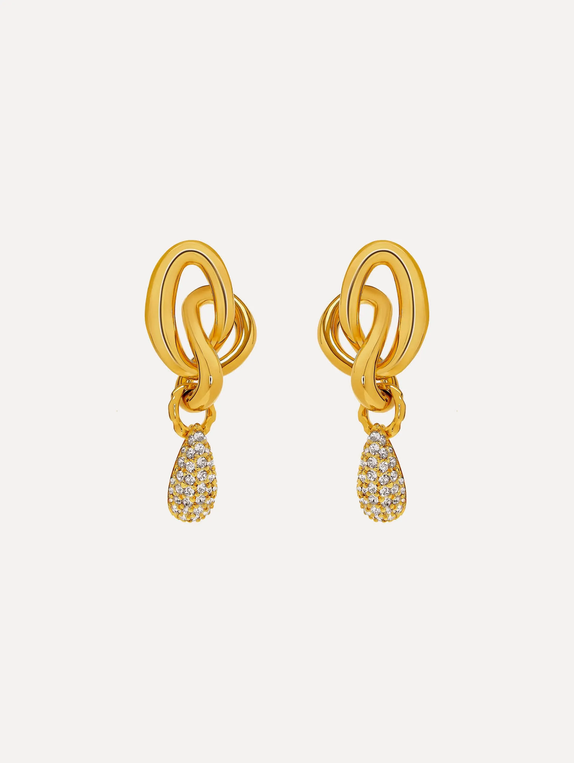 Pav?? O Knot Earrings