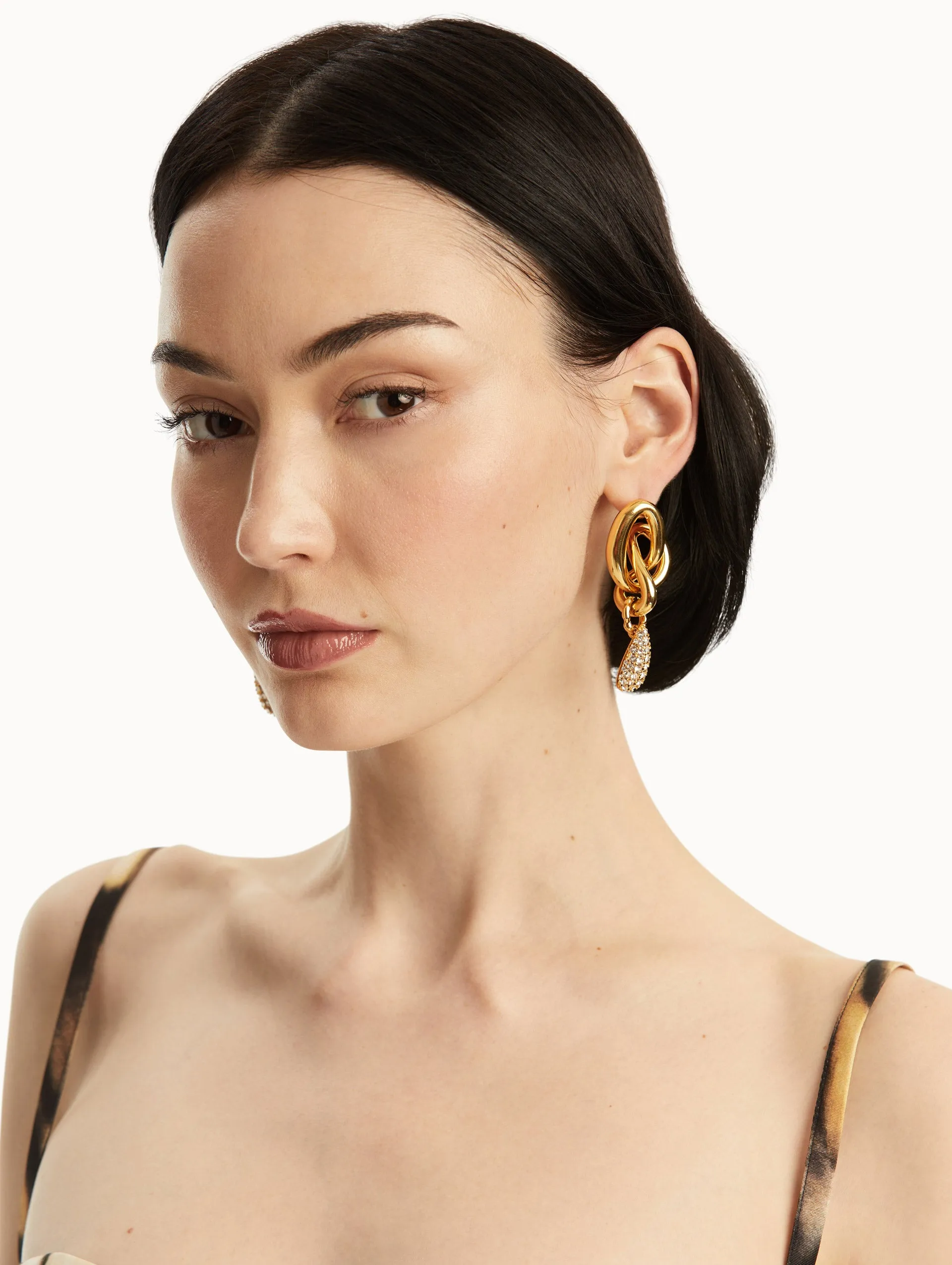 Pav?? O Knot Earrings