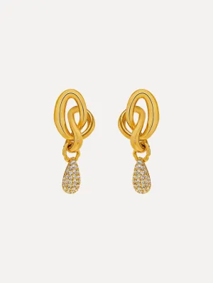 Pav?? O Knot Earrings