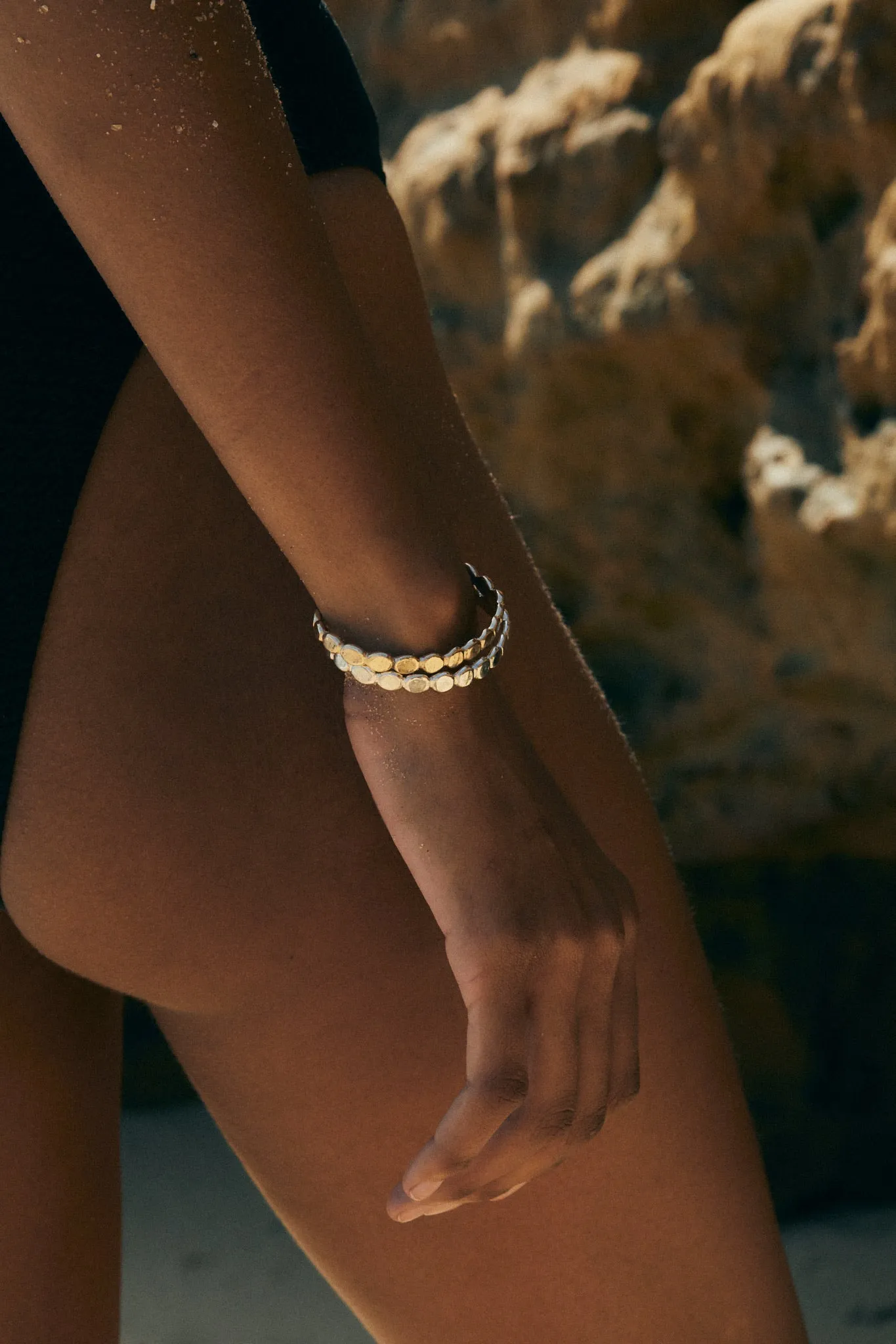 Pebble Cuff |Yellow Gold