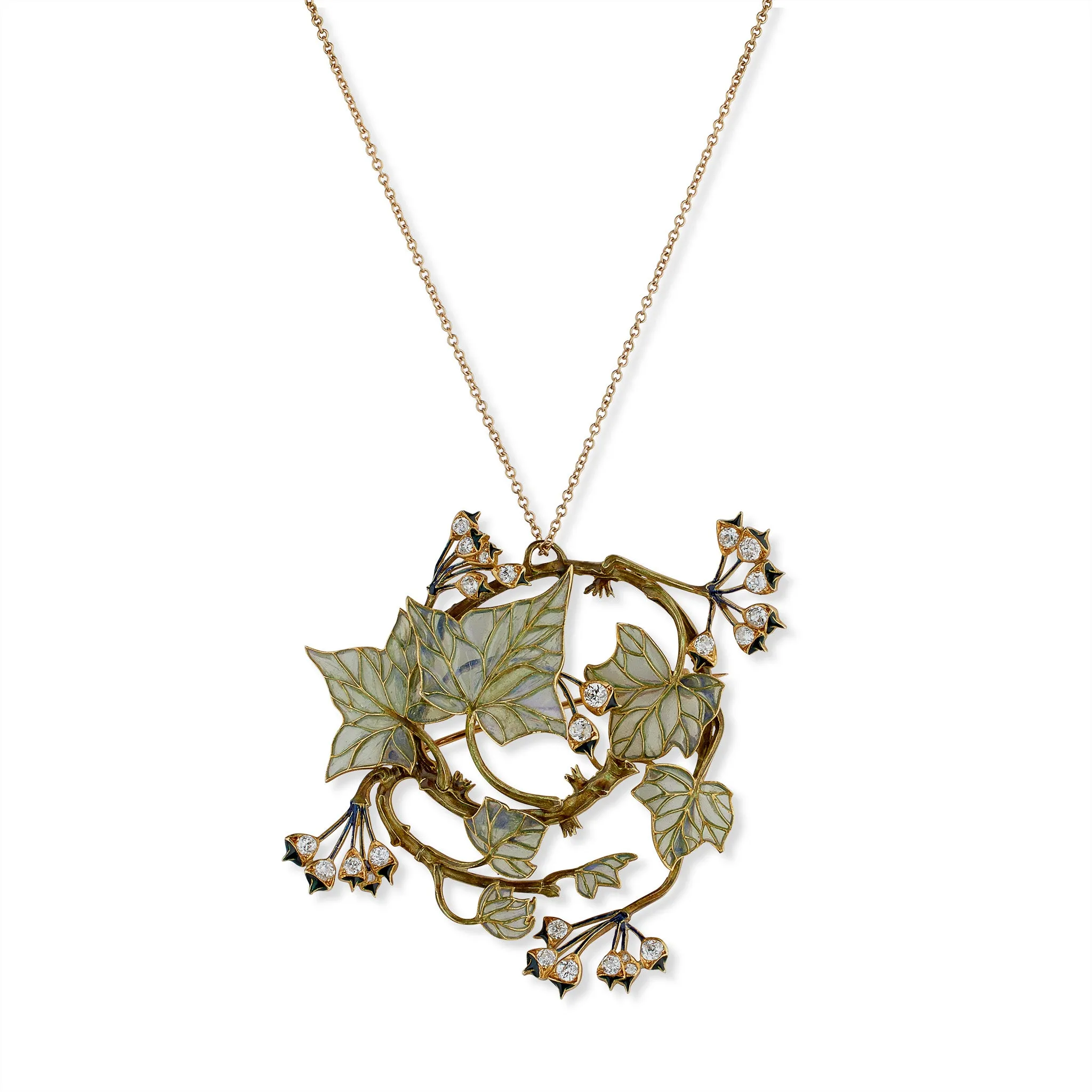 Ren?? Lalique "Ivy" Pendant Brooch/Necklace